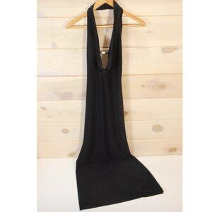 Vintage Cache Dress Halter Open Back Dress Prom Formal Black Approx Size XS